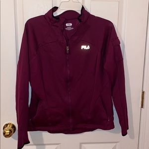 Large Purple Fila Athletic Zip Up